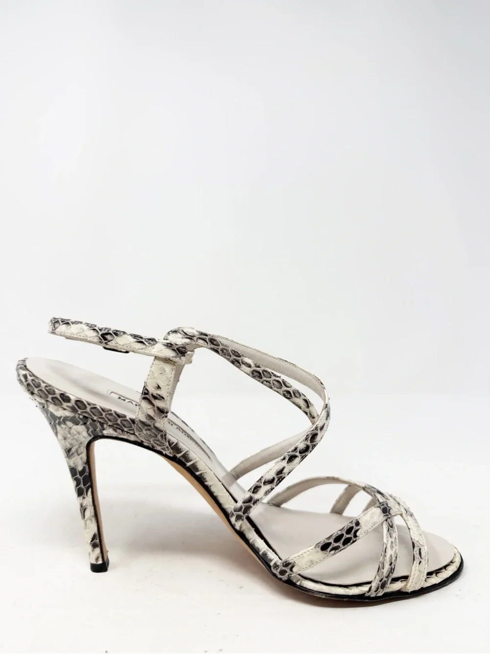 Manolo Blahnik Python Strappy Sandals Womens Size EU 38.5